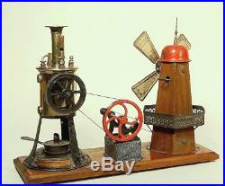 1890s Ernst Plank Windmill Steam Plant Steam Engine SCROLL DOWN for MORE Pics
