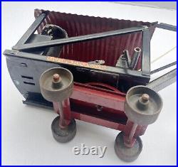 1920's ANTIQUE BUDDY L STEAM COAL ENGINE PRESSED STEEL TOY CRANE SHOVEL WORKS