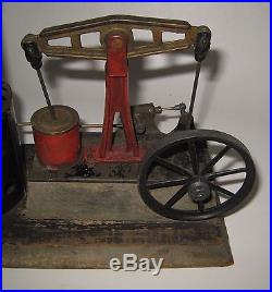 1920's Antique Weeden Steam Engine No 138 Brass Boiler with Wood Base #BY25