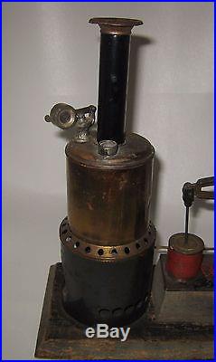 1920's Antique Weeden Steam Engine No 138 Brass Boiler with Wood Base #BY25