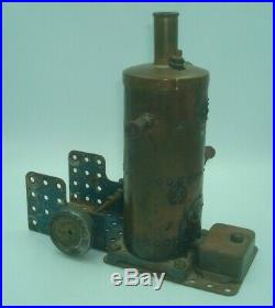 1920s EARLY BRASS MECCANO STEAM ENGINE with BURNER (NOT TESTED)