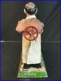 1920s Schoenner Live Steam Engine Articulated Tin German Butcher Toy 8 Tall