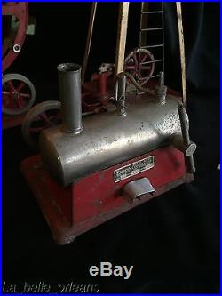 1930'S MINIATURE STEAM ENGINE WITH FERRIS WHEEL AND WINDMILL/ WATER PUMP. L@@k