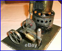 1930s #37 Weeden Steam Engine Toy In Orig Finger Jointed Wooden Box'Untested