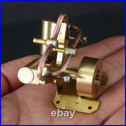 1PC Mini V-type twin-cylinder steam engine model, all copper manufacturing