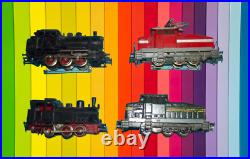 4 Old Model Rail Toy Locomotive Steam & Other Märklin Vintage