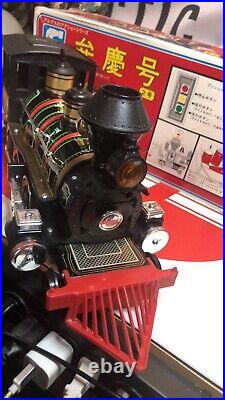 ALPS Japan Tin Litho Battery Operated Steam Locomotive Train Working With Orig Box