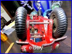 Antique Cast Iron Arcade Fire Truck Steam Engine Toy Original Old Rare Pumper