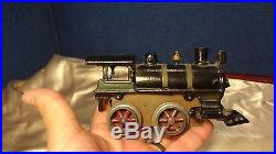 Antique Cast Iron Steam Engine Model Clockwork Toy Train Working Condition #2