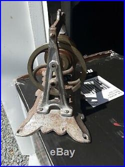 ANTIQUE SALESMAN SAMPLE STEAM ENGINE MODEL wheels NYC cast iron steam punk