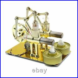 Air Stirling Engine Model Generator Double Cylinders Hot Motor Steam Power Toys