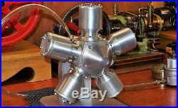 Air or Steam Engine 5 Cylinder Rotary Radial #004 by A-1 Machining Superb Build