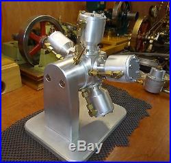 Air or Steam Engine 5 Cylinder Rotary Radial #004 by A-1 Machining Superb Build