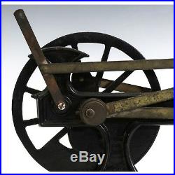 Antique 19TH C. CAST IRON & BRASS STEAM ENGINE DEMONSTRATOR flywheel working