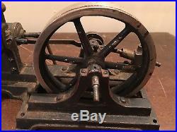 Antique Cast Iron Brass Steam Engine Toy Model All Original