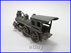Antique Cast Iron Harris Toy Co Floor Train Steam Engine Early 1900s Vintage