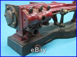 Antique Cast Iron Horizontal Stationary Steam Engine / Toy / Model as found