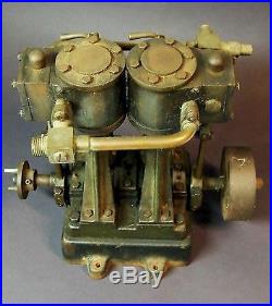 Antique Cast Iron and Brass Model Steam Engine Good Working Order