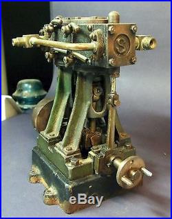 Antique Cast Iron and Brass Model Steam Engine Good Working Order
