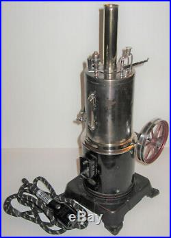 Antique Doll Vertical Electric Steam Engine American Bing Conversion Marklin
