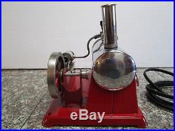 Antique EMPIRE HORIZONTAL #45 ELECTRIC TOY STEAM ENGINE RED WORKING