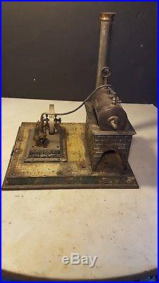 Antique E. Plank Germany Toy Steam Engine Power Plant Early Industrial Project
