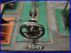 Antique Early 1900's WEEDEN Toy Saw Grinder Pulley System for Steam Engine