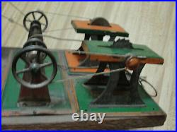 Antique Early 1900's WEEDEN Toy Saw Grinder Pulley System for Steam Engine
