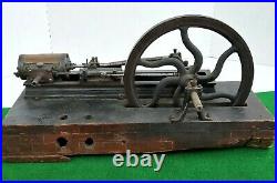 Antique Early 1900s Cast Iron Live Steam Engine Model Works Old Barn Find Rare
