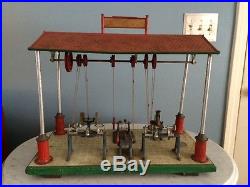 Antique Ernst Plank 6 Station Line Shaft Machine Shop Toy For Steam Engine