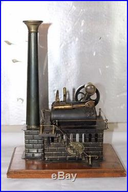 Antique Ernst Plank Metal Live Steam Engine Toy Machine