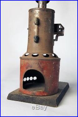 Antique Folk Art Toy Steam Engine Transition Early Electric Unique Lighthouse