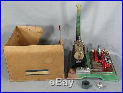 Antique German Marklin Horizontal Live Steam Engine Model 4097/5 Tin Toy & Box