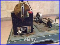 Antique Germany Marklin Horizontal Live Steam Engine Model Tin Toy & Accs