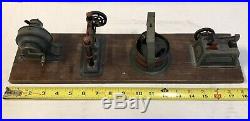 Antique Germany Tin HJL Wind Up Dynamo Motor & Tin Toy Steam Engine Toy Tools