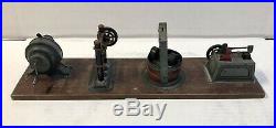Antique Germany Tin HJL Wind Up Dynamo Motor & Tin Toy Steam Engine Toy Tools