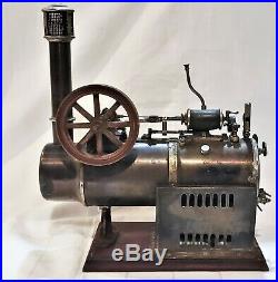 Antique Live Steam Engine Overtype Schoenner Falk Stamped 143F Dusty Barn Find
