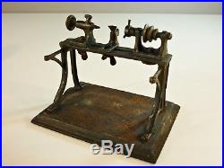 Antique Miniature Steam Engine Accessories 3 Rare Toy Tools Lathe Grinder Punch