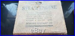 Antique S. E. L. Signalling Equipment Ltd. England Steam Engine Toy with box