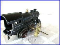 Antique Toy- Ives Cast Iron No. 19 Steam Locomotive & Tender-clockwork Train Set