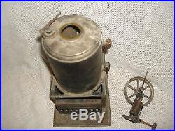 Antique Vertical Steam Engine Germany UNKNOWN MAKER PARTS REPAIR LOT STEAMPUNK