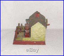 Antique WATER WHEEL HOUSE withHAMMERS. GERMAN STEAM ENGINE Accessory Toy. Marklin