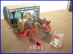 Antique new unused Wilesco D305 Fire Engine Truck Steam Engine Toy With Box