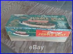 Atwood Steamcraft live steam engine Jungle boat African Queen toy. 1950s