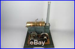 Big vintage Marklin live steam engine with dynamo, prewar tin toy
