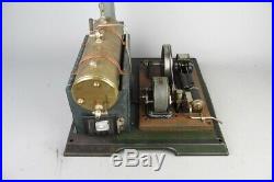 Big vintage Marklin live steam engine with dynamo, prewar tin toy