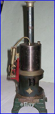Bing or GBN Live Steam Engine Germany Vertical Boiler Cast Iron baseprewar WWII