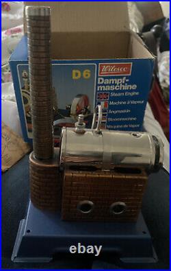 Bnib Vintage Wilesco D6 Live Steam Engine New Boxed Gs Tuv Dampf-maschine Toy