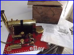 Bowman steam engine m122 m 122 boxed 1930's live steam toy near mint for age