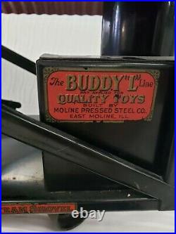 Buddy L Antique Locomotive Steam Shovel Outdoor Railroad Car EARLY